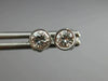ESTATE .50CT DIAMOND 14K WHITE GOLD CLASSIC SOLITAIRE BEZEL STUD EARRINGS #19008