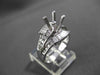 ESTATE WIDE .90CT DIAMOND 18KT WHITE GOLD 3D SEMI MOUNT ENGAGEMENT RING #18545