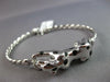 .04CT DIAMOND & AAA SAPPHIRE & BLACK ENAMEL 14KT WHITE GOLD CUFF BANGLE BRACELET