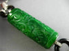 ANTIQUE LARGE .36CT DIAMOND AAA ONYX & JADE 18KT WHITE GOLD 3D LARIAT NECKLACE