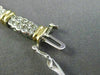 ESTATE 3.36CT DIAMOND 14K WHITE & YELLOW GOLD TWO ROW SEMI BEZEL TENNIS BRACELET