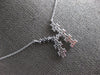 ESTATE .66CT DIAMOND 14KT WHITE GOLD 3D CLASSIC K INITIAL ROUND FUN NECKLACE