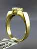 ANTIQUE .76CT ASSCHER DIAMOND 14KT YELLOW GOLD PAST PRESENT FUTURE RING #22009