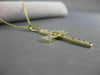 ESTATE LARGE 1.56CT DIAMOND 14KT YELLOW GOLD CHANNEL SET CROSS PENDANT #1610