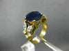 ESTATE LARGE 4.65CT DIAMOND & AAA SAPPHIRE 18KT YELLOW GOLD 3D ENGAGEMENT RING