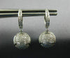 ESTATE 1.52CT DIAMOND 18KT WHITE GOLD 3D SOCCER BALL HANGING FUN EARRINGS