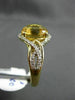 ESTATE 3.09CT DIAMOND & EXTRA FACET YELLOW TOPAZ 14KT YELLOW GOLD INFINITY RING