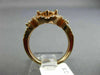 ESTATE 1CT WHITE & CHOCOLATE FANCY DIAMOND 14KT ROSE GOLD FLOWER ENGAGEMENT RING