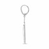 3.53CT DIAMOND & AAA WHITE TOPAZ 14KT WHITE GOLD OVAL ELONGATED HANGING EARRINGS