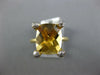 LARGE 4.99CT DIAMOND & AAA YELLOW TOPAZ 14K YELLOW GOLD CUSHION & ROUND FUN RING