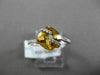 ESTATE 2.64CT DIAMOND & YELLOW TOPAZ 14KT WHITE GOLD 3D FLOATING ENGAGEMENT RING