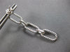 ESTATE .99CT DIAMOND 14KT WHITE GOLD 3D OVAL OPEN LINK FUN HANGING EARRINGS