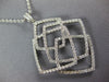 ESTATE LARGE 1.56CT DIAMOND 18K WHITE GOLD 3D MULTI SQUARE LOVE KNOT FUN PENDANT