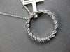 .10CT DIAMOND 14K WHITE GOLD MULTI LEAF CIRCLE OF LIFE FILIGREE FLOATING PENDANT