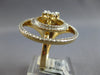 ESTATE EXTRA LARGE .95CT DIAMOND 14KT YELLOW GOLD FLOWER MULTI CIRCULAR FUN RING