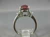 4.17CT DIAMOND & AAA STAR RUBY SAPPHIRE 14K WHITE GOLD 3D ENGAGEMENT RING #26564