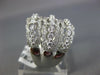 LARGE 1.35CT DIAMOND 18KT WHITE GOLD 3D MULTI ROW OPEN FILIGREE ANNIVERSARY RING