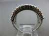 WIDE 2.50CT DIAMOND 14KT WHITE GOLD ROUND & BAGUETTE MULTI ROW ANNIVERSARY RING