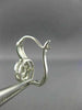 ESTATE .40CT DIAMOND 14KT WHITE GOLD ROUND MILGRAIN LEVERBACK HANGING EARRINGS