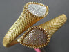 EXTRA LARGE 2.09CT WHITE & PINK DIAMOND 18KT ROSE GOLD FILIGREE BANGLE BRACELET