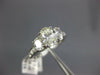 LARGE 2.04CT DIAMOND 14KT WHITE GOLD OVAL & ROUND 3 STONE ENGAGEMENT RING #1844