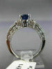 ESTATE 2.24CT DIAMOND & SAPPHIRE 14KT WHITE GOLD FILIGREE ENGAGEMENT RING #2876