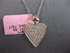 ESTATE LARGE .73CT DIAMOND 14KT YELLOW GOLD CLASSIC PAVE HEART FLOATING PENDANT