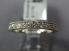 0.97CT DIAMOND 18KT WHITE GOLD ROUND ETERNITY FILIGREE MILGRAIN ANNIVERSARY RING