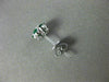 ESTATE .45CT DIAMOND & AAA EMERALD 14KT WHITE GOLD CLASSIC FLOWER STUD EARRINGS