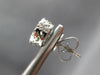 ESTATE .51CT DIAMOND 18KT WHITE GOLD CLUSTER INVISIBLE HALO EARRING JACKET SET