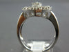 LARGE 1.92CT DIAMOND 18K WHITE GOLD ROUND & BAGUETTE INVISIBLE MARQUISE FUN RING