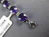 14.21CT DIAMOND & AAA AMETHYST 14KT WHITE GOLD CUSHION & ROUND TENNIS BRACELET