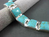 ESTATE WIDE 925 SILVER TURQUOISE 3 DIMENSION MEXICAN CHOKER NECKLACE #2916