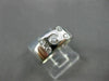 ESTATE .32CT ROUND DIAMOND 14KT WHITE GOLD ETOILE RECTANGULAR FUN RING #12037