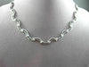 ESTATE 1.50CT DIAMOND 14KT WHITE GOLD FLOATING WAVE DESIGN NECKLACE UNIQUE #7403