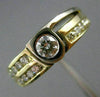 ESTATE .62CT DIAMOND 14K WHITE & YELLOW GOLD BEZEL PROMISE ENGAGEMENT RING 20726