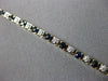 ESTATE 1.35CT DIAMOND & AAA SAPPHIRE 14K W&Y GOLD SQUARE TENNIS BRACELET 22378