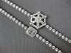 LARGE & LONG 12.50CT DIAMOND 18KT WHITE GOLD HEXAGON SNOWFLAKE TENNIS NECKLACE
