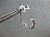 ESTATE 1.62CT DIAMOND 18K WHITE GOLD 3D CLASSIC INSIDE OUT HOOP HANGING EARRINGS