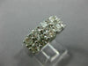 LARGE 2.30CT ROUND DIAMOND 14K WHITE GOLD 3D DOUBLE ROW WEDDING ANNIVERSARY RING