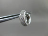 ESTATE WIDE .64CT DIAMOND PAVE 2 ROW 14KT WHITE GOLD HUGGIE EARRINGS FVS #20286