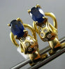 ESTATE 1.46CT DIAMOND & SAPPHIRE 14KT WHITE GOLD ETOILE CLIP ON HANGING EARRINGS