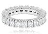 LARGE 3.27CT DIAMOND 18K WHITE GOLD 3D ROUND & ASSCHER ETERNITY ANNIVERSARY RING