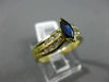 ESTATE .85CT DIAMOND & SAPPHIRE 14KT YELLOW GOLD DOUBLE ROW WAVE ENGAGEMENT RING