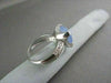 ANTIQUE WIDE 5.20CT DIAMOND & AAA BLUE QUARTZ 14KT WHITE GOLD FILIGREE FUN RING