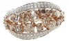 ESTATE LARGE 3.06CT WHITE & PINK DIAMOND 18KT WHITE & ROSE GOLD ANNIVERSARY RING