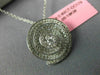 ESTATE .83CT DIAMONDS 18KT WHITE GOLD CIRCULAR MULTI ROW SWIRL SOLITAIRE PENDANT