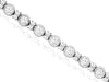 ESTATE 4.0CT DIAMOND 14KT WHITE GOLD ROUND CLASSIC FILIGREE LOVE TENNIS BRACELET