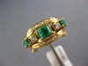 WIDE 1.31CT DIAMOND & EMERALD 18KT YELLOW GOLD BAGUETTE & ROUND ANNIVERSARY RING