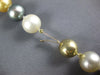 LARGE AAA SOUTH SEA & TAHITIAN PEARL 14K YELLOW GOLD 3D GRADUATING LOVE NECKLACE